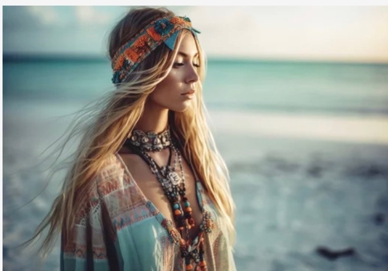Seaside boho jewelry look